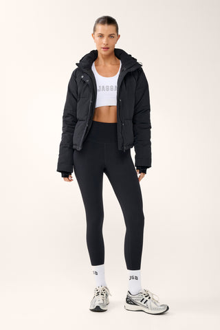 ESSENTIAL HIP-LINE PUFFER JACKET BLACK