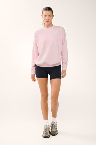 COLLEGIATE SIGNATURE SWEATER BARELY PINK