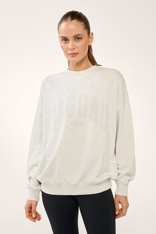COLLEGIATE SIGNATURE SWEATER WHITE MARLE