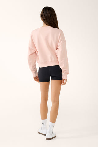 SUMMER CLUB CROP SIGNATURE SWEATER SCALLOP SHELL