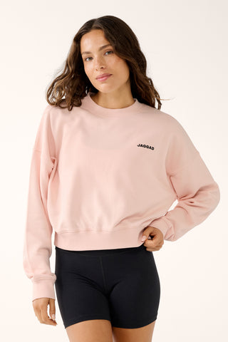 SUMMER CLUB CROP SIGNATURE SWEATER SCALLOP SHELL