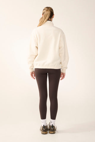 SUMMIT SNAP-NECK THERMAFLEECE SWEATER SWAN WHITE