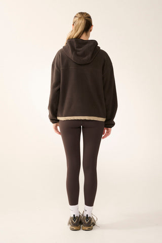 SUMMIT ZIP-THROUGH THERMAFLEECE HOODIE COFFEE BEAN