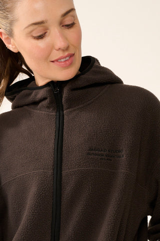 SUMMIT ZIP-THROUGH THERMAFLEECE HOODIE COFFEE BEAN