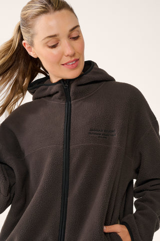 SUMMIT ZIP-THROUGH THERMAFLEECE HOODIE COFFEE BEAN