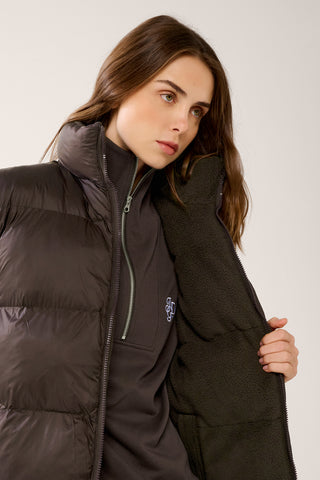 REVERSIBLE THERMAFLEECE VEST COFFEE BEAN