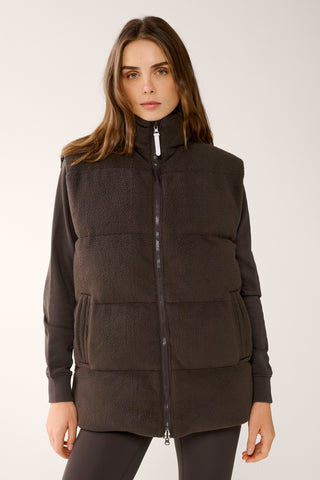 REVERSIBLE THERMAFLEECE VEST COFFEE BEAN