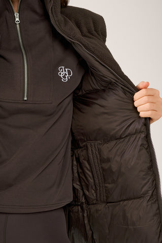REVERSIBLE THERMAFLEECE VEST COFFEE BEAN