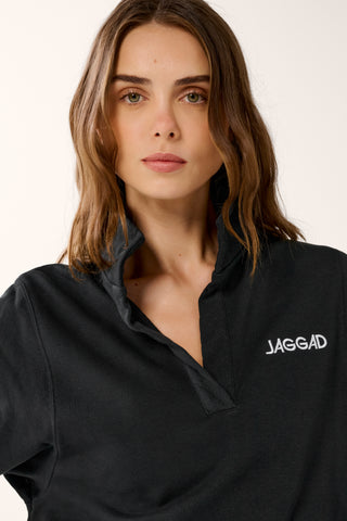 EASTERN COLLARED SWEATER BLACK