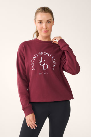 ELK BOXY SWEATER CHERRY