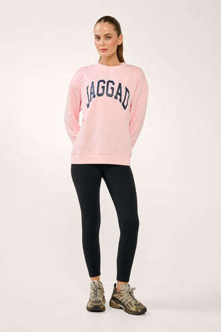 COLLEGE BOXY SWEATER CHALK PINK
