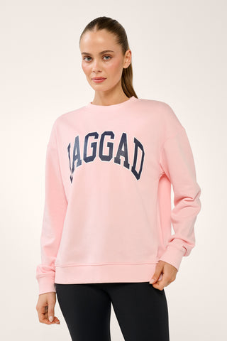 COLLEGE BOXY SWEATER CHALK PINK