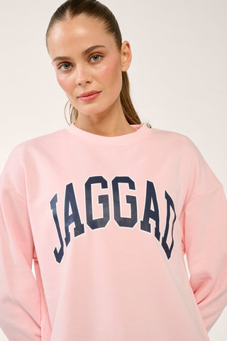 COLLEGE BOXY SWEATER CHALK PINK