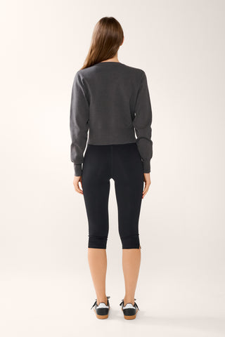 REFORM KNIT CARDIGAN CHARCOAL MARLE