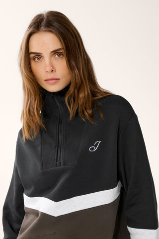 REFORM LONGLINE HALF-ZIP SWEATER ESPRESSO