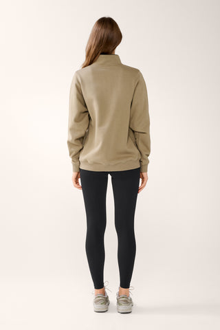 CENTERED COLLARED SWEATER OAK BROWN