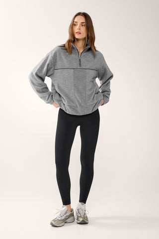 CENTERED HALF-ZIP THERMALITE SWEATER CHARCOAL