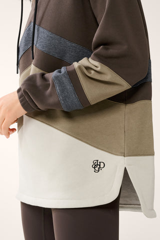 CENTERED LONGLINE HALF-ZIP SWEATER ESPRESSO