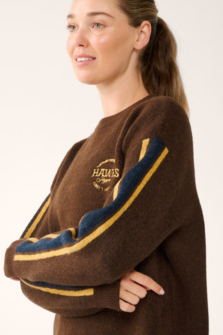 HAWTHORN AFLW X JAGGAD 2026 KNIT SWEATER BROWN