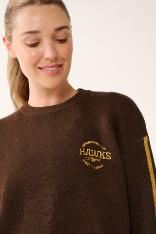 HAWTHORN AFLW X JAGGAD 2026 KNIT SWEATER BROWN