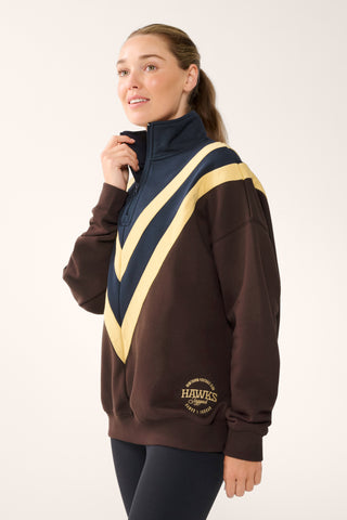 HAWTHORN AFLW X JAGGAD 2026 HALF-ZIP SWEATER