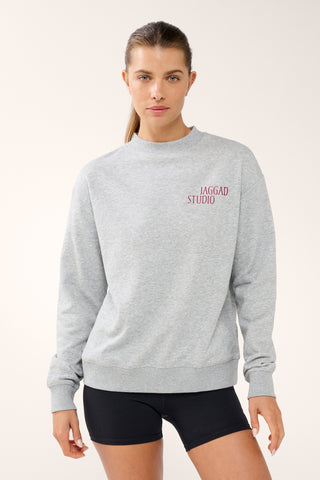 COLLAGE BOXY SWEATER GREY MARLE