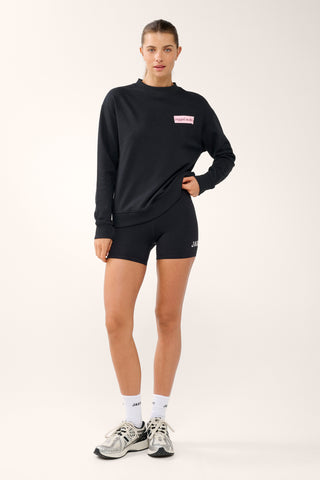 BOTANICAL BOXY SWEATER BLACK