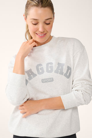 AGENCY BOXY SWEATER WHITE MARLE