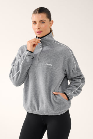VIVID HALF-ZIP THERMALITE SWEATER CHARCOAL MARLE