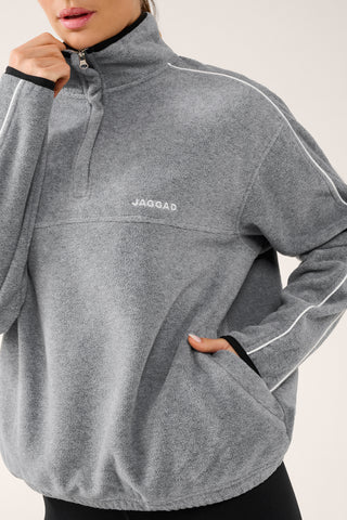 VIVID HALF-ZIP THERMALITE SWEATER CHARCOAL MARLE