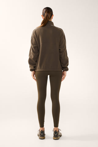 VIVID HALF-ZIP THERMAFLEECE LITE SWEATER MOCHA