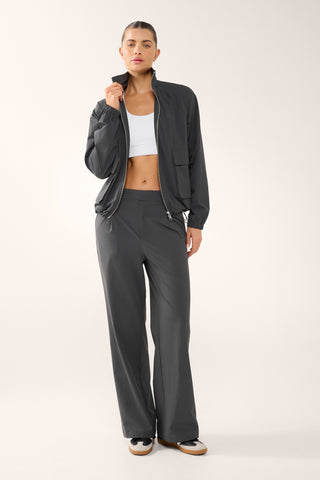VIVID ZIP-THROUGH JACKET GRAPHITE