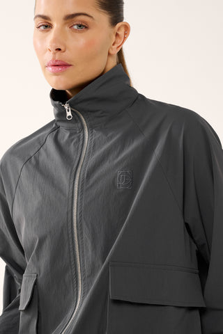 VIVID ZIP-THROUGH JACKET GRAPHITE