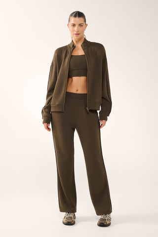 FOUNDATION ZIP-THROUGH SOFTFORM JACKET MOCHA