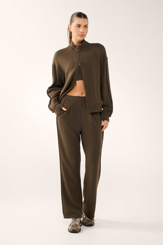 FOUNDATION ZIP-THROUGH SOFTFORM JACKET MOCHA