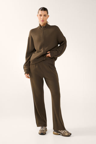 FOUNDATION ZIP-THROUGH SOFTFORM JACKET MOCHA