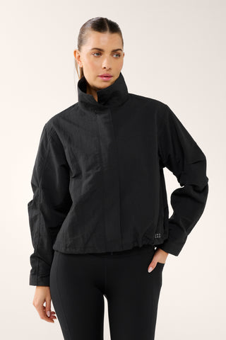 PACE ZIP-THROUGH SPRAY JACKET BLACK