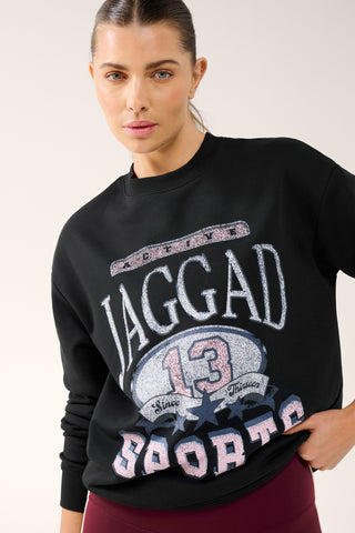 IVY LEAGUE BOXY SWEATER BLACK
