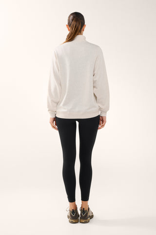JD COLLARED SWEATER OATMEAL MARLE