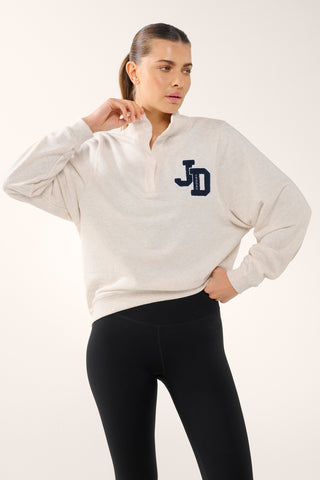 JD COLLARED SWEATER OATMEAL MARLE