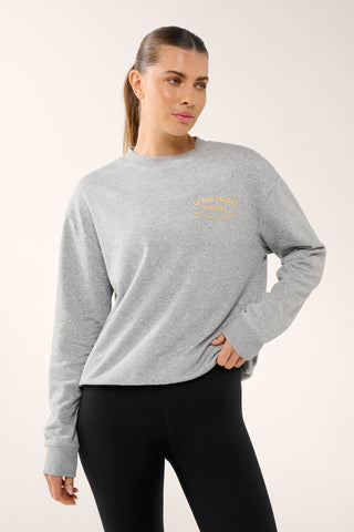 NORTHEASTERN BOXY SWEATER GREY MARLE