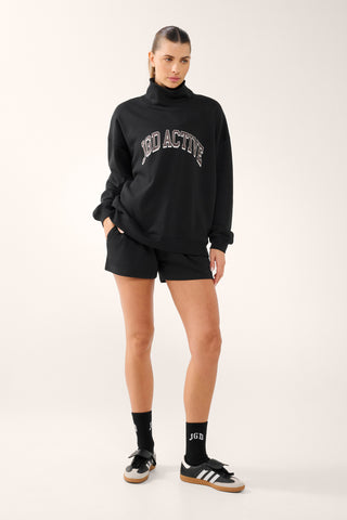 JGD MOCK NECK SWEATER BLACK