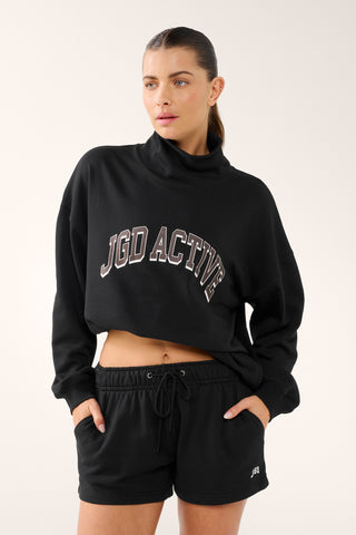JGD MOCK NECK SWEATER BLACK