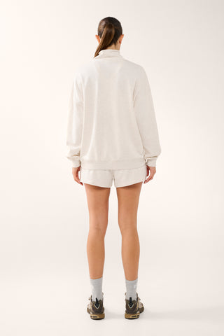 JGD MOCK NECK SWEATER OATMEAL MARLE