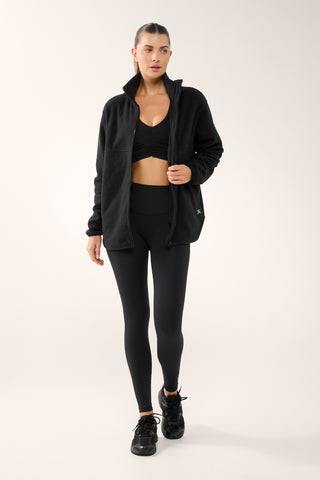JGD LONGLINE ZIP-THROUGH THERMALITE JACKET BLACK