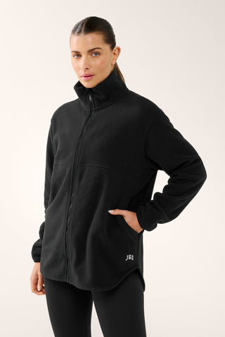 JGD LONGLINE ZIP-THROUGH THERMALITE JACKET BLACK