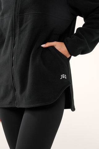 JGD LONGLINE ZIP-THROUGH THERMALITE JACKET BLACK
