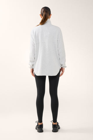 JGD LONGLINE ZIP-THROUGH THERMALITE JACKET WHITE MARLE