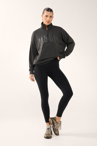 BLOOM HALF-ZIP SIGNATURE SWEATER GRH