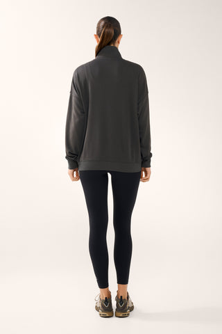 BLOOM HALF-ZIP SIGNATURE SWEATER GRH